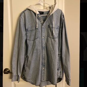PacSun denim jacket with hood